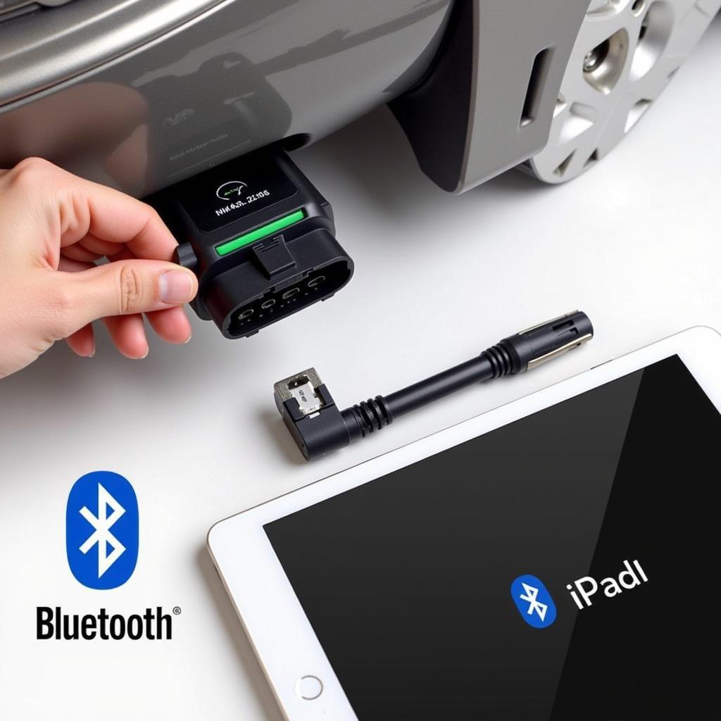 Connecting a wireless diagnostic tool to an iPad via OBD-II port