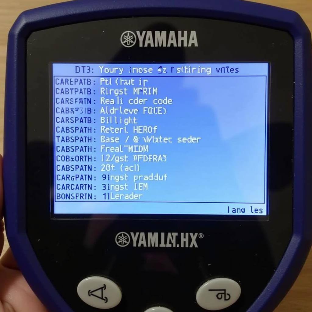 Yamaha Diagnostic Tool Results Display